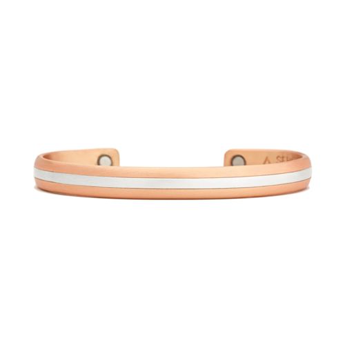 Sergio Lub Two Worlds Copper Bracelet Brushed w/Magnets - #548